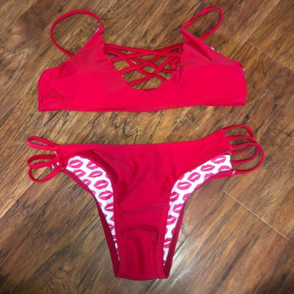Nood Swim Nood Sexy Lip Kits Red Cheeky Bikini Poshmark